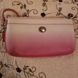 Coach Ombre Pink Wristlet